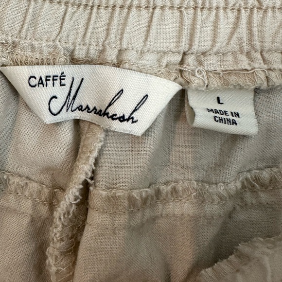 Cafe Marrakesh linen blend joggers size large - Picture 3 of 5